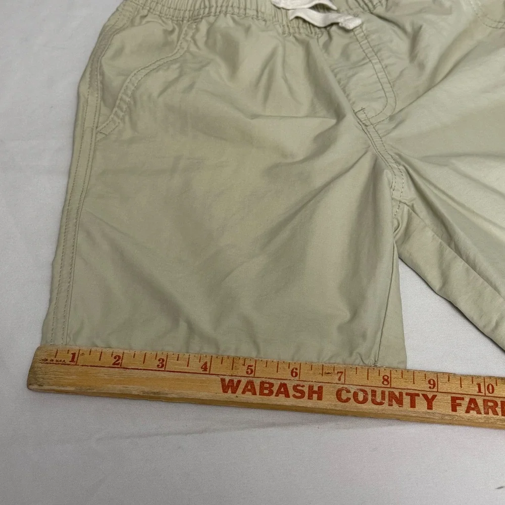 Lucky Brand Boys Khaki Chino Shorts Size S 8 Elastic Waist Drawstring Tan Casual